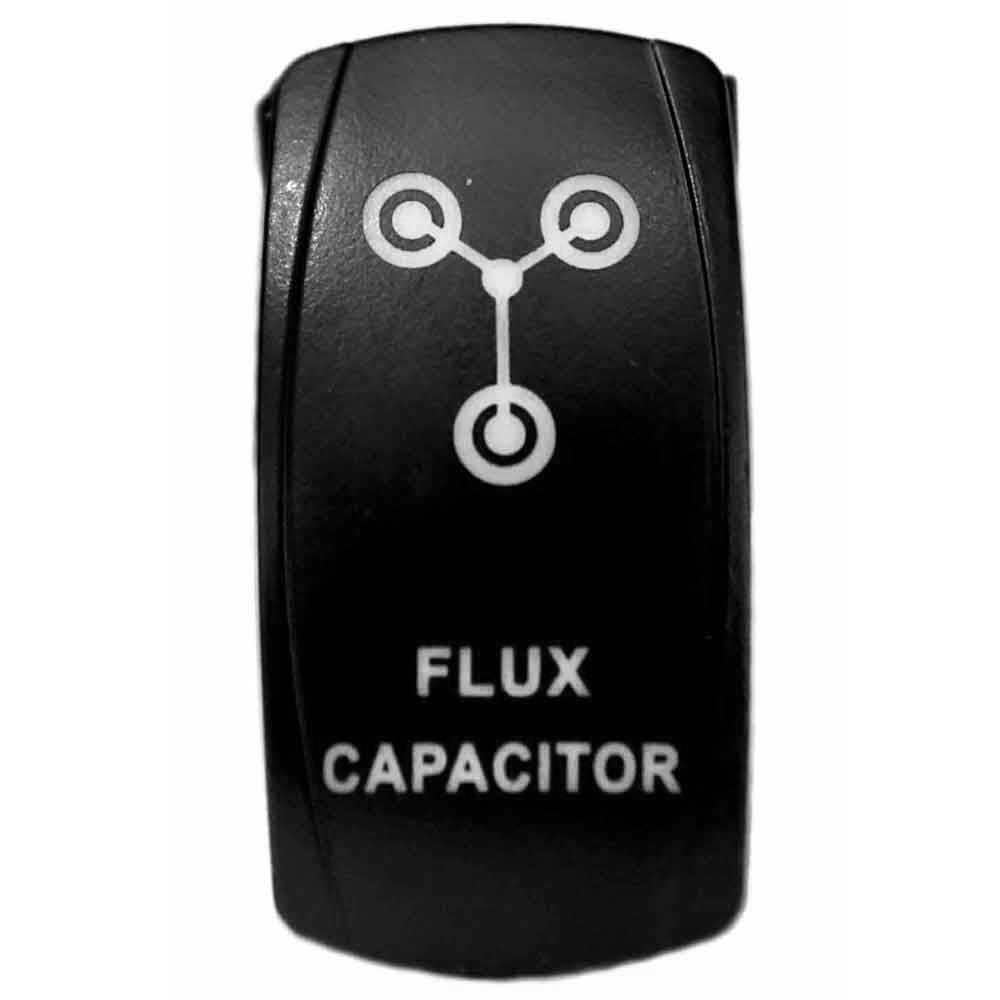Quake LED - QRS438 - Rocker Switch Flux Capacitor 2 Way 5 Pin White