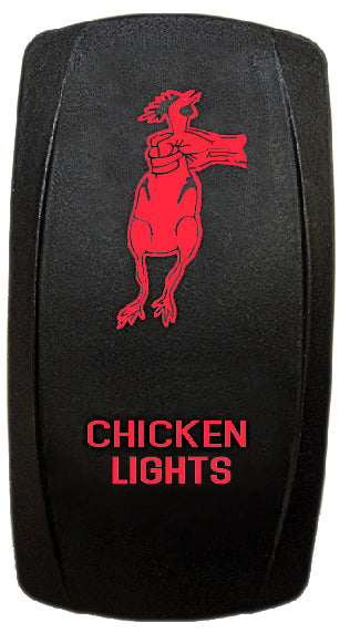 Quake LED - QRS440 - Rocker Switch Chicken Lights 2 Way 5 Pin Red