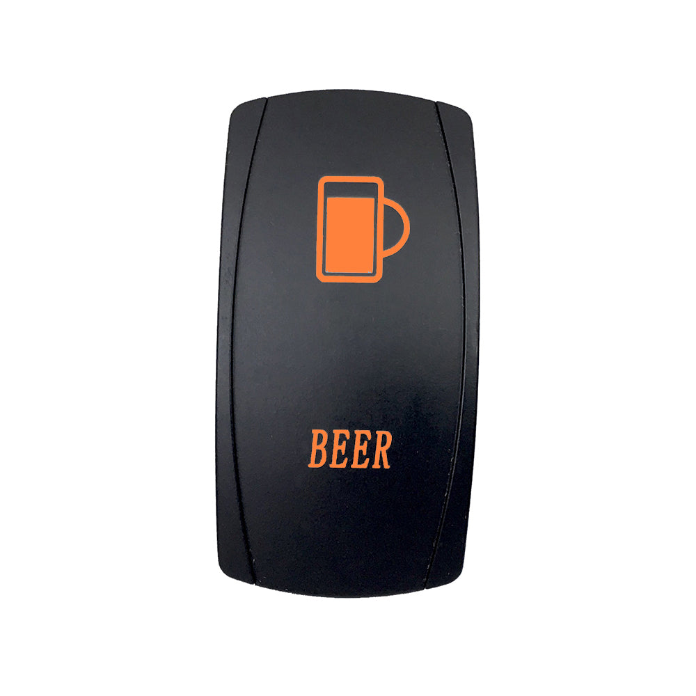 Quake LED - QRS488 - Rocker Switch Beer 2 Way 5 Pin Amber