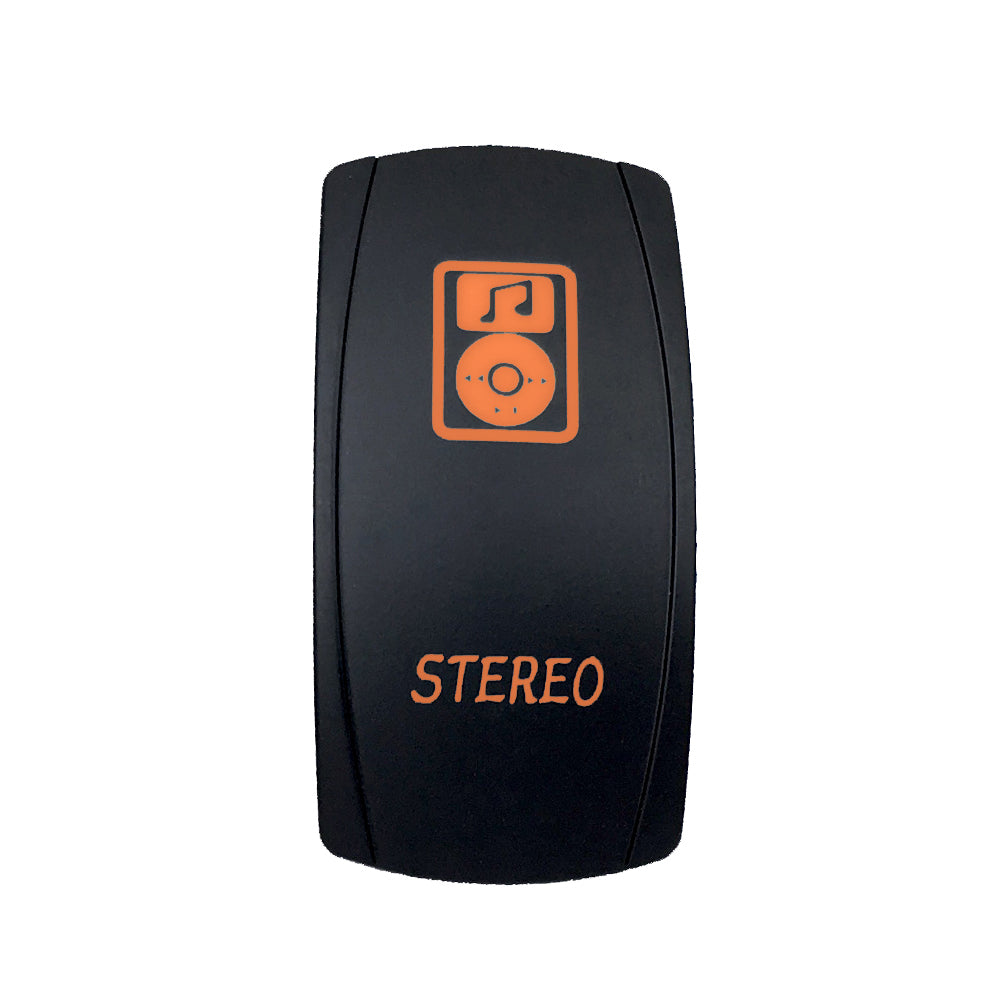 Quake LED - QRS621 - Rocker Switch Stereo 2 Way 5 Pin Amber