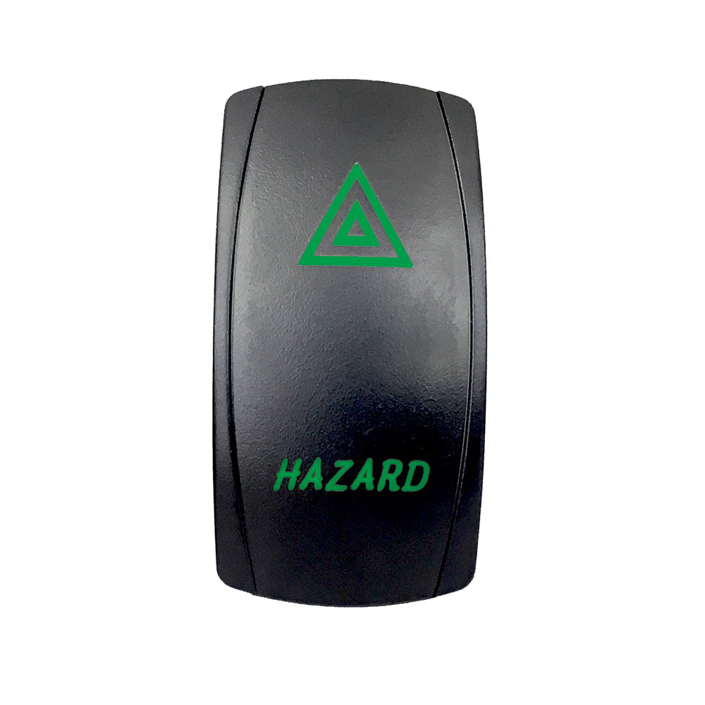Quake LED - QRS649 - Rocker Switch Hazard 2 Way 5 Pin Green