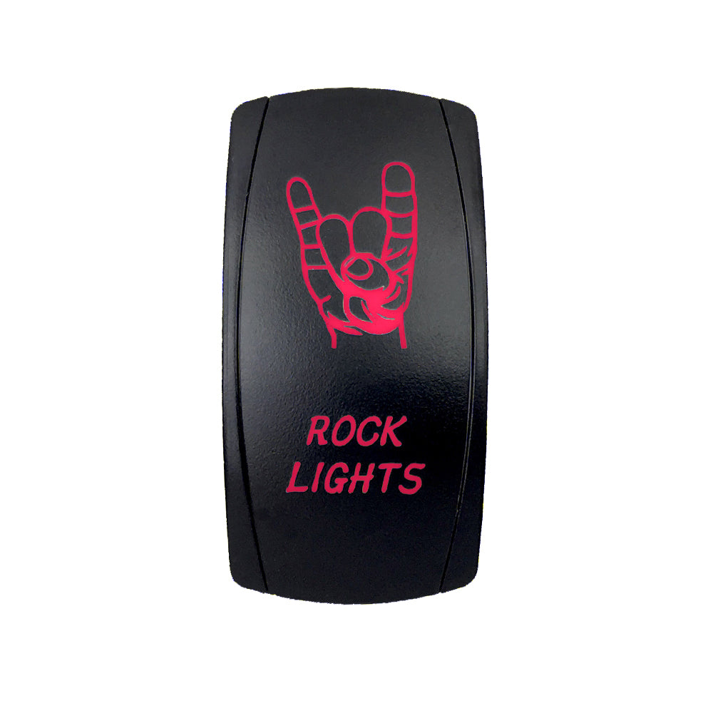 Quake LED - QRS654 - Rocker Switch Rock Lights 2 Way 5 Pin Red