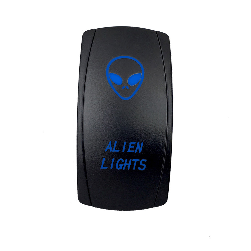 Quake LED - QRS664 - Rocker Switch Alien Lights 2 Way 5 Pin Blue