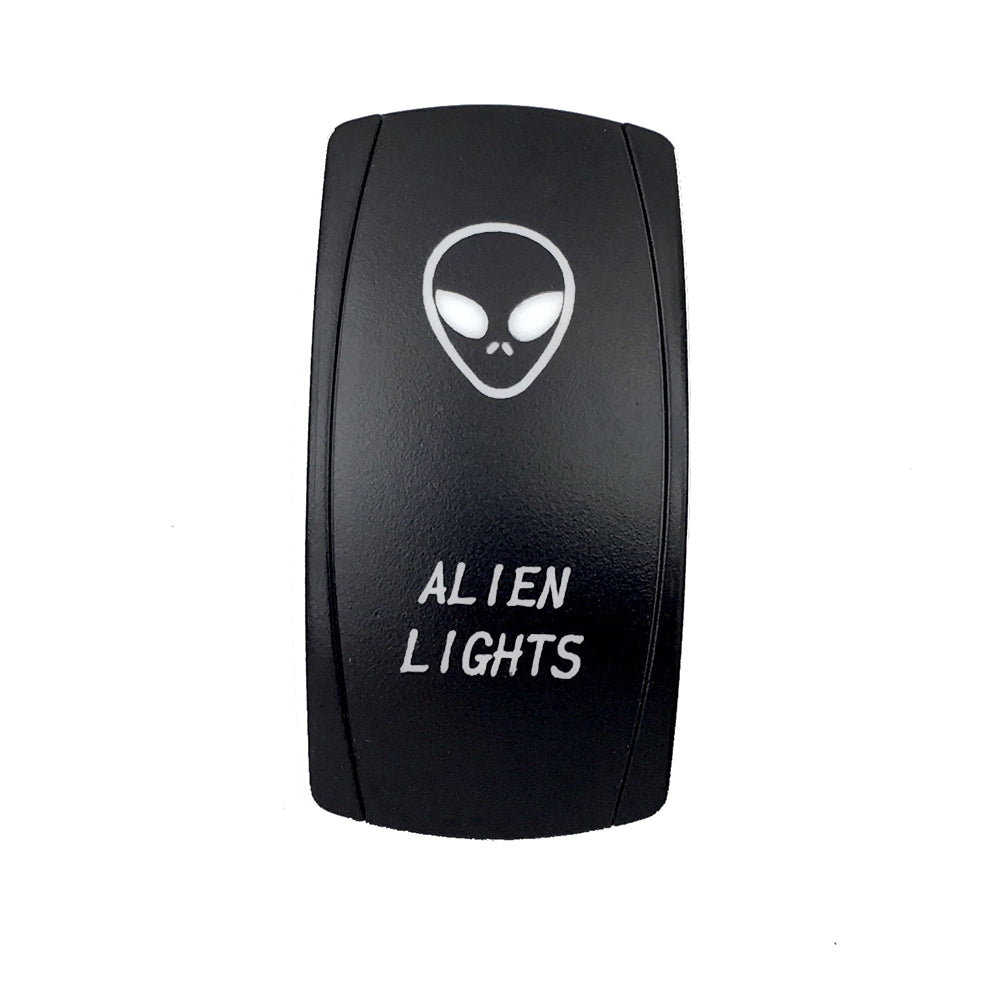 Quake LED - QRS667 - Rocker Switch Alien Lights 2 Way 5 Pin White