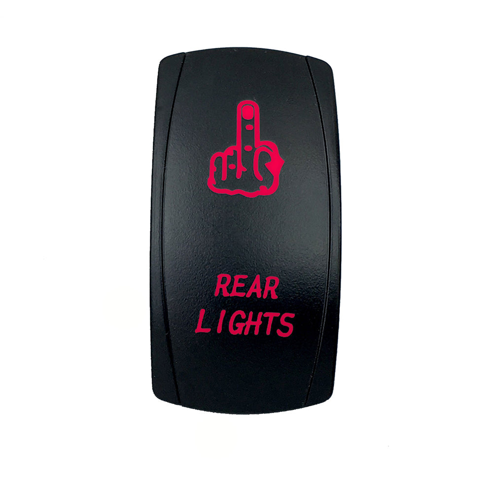 Quake LED - QRS670 - Rocker Switch Rear Lights 2 Way 5 Pin Red