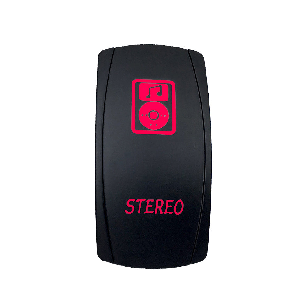 Quake LED - QRS682 - Rocker Switch Stereo 2 Way 5 Pin Red