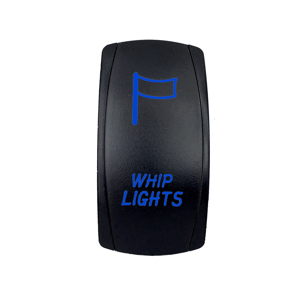 Quake LED - QRS688 - Rocker Switch Whip Lights 2 Way 5 Pin Blue