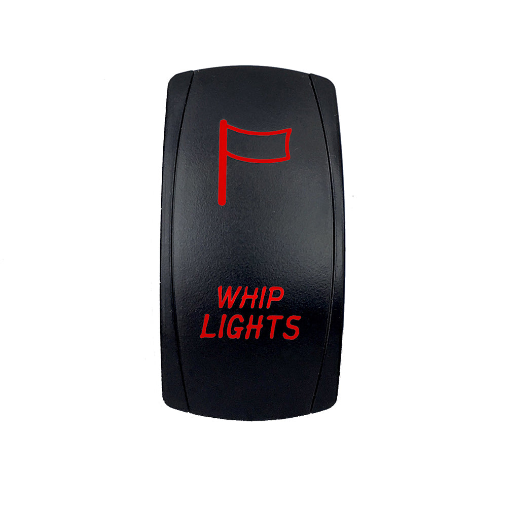 Quake LED - QRS690 - Rocker Switch Whip Lights 2 Way 5 Pin Red
