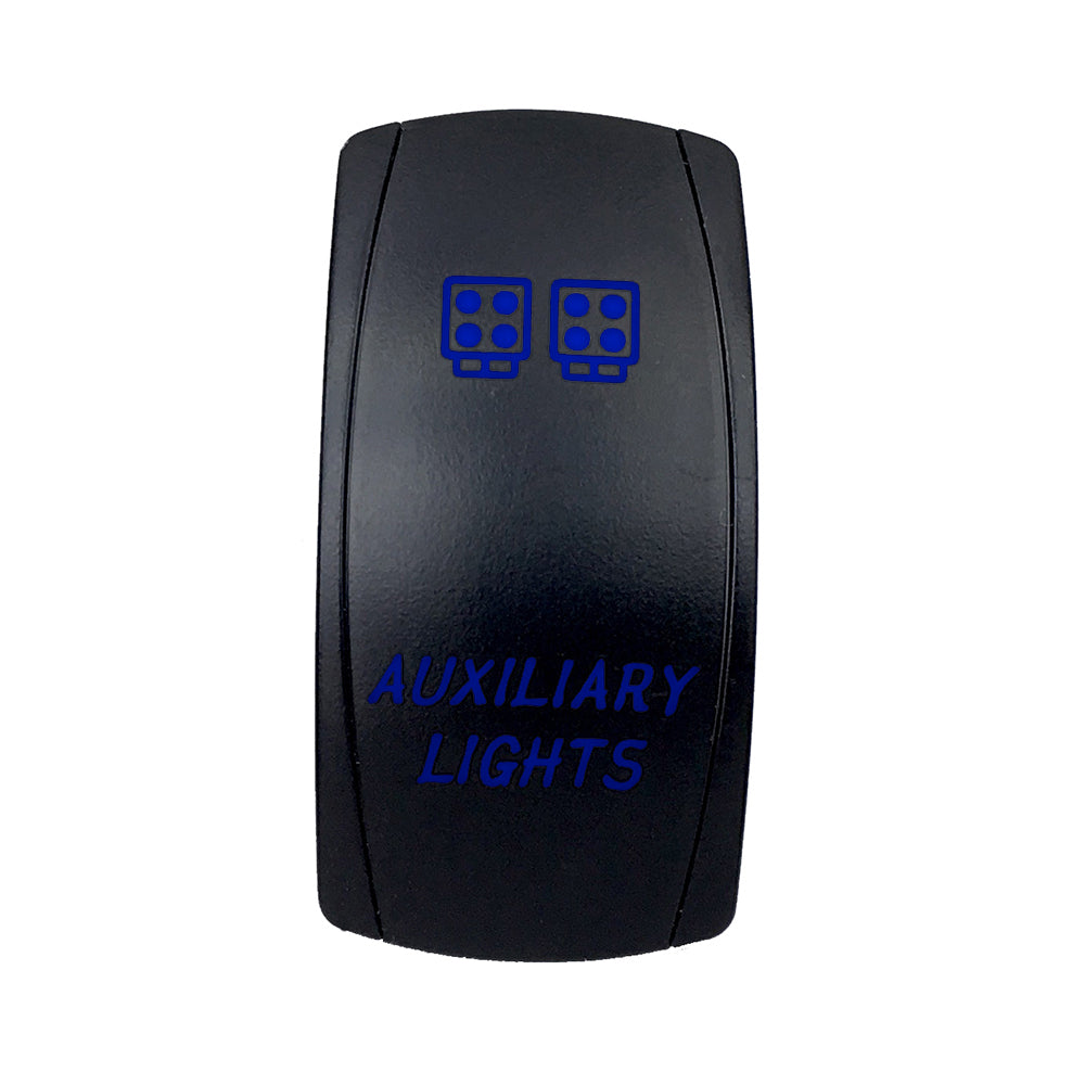 Quake LED - QRS696 - Rocker Switch Auxiliary Light 2 Way 5 Pin Blue