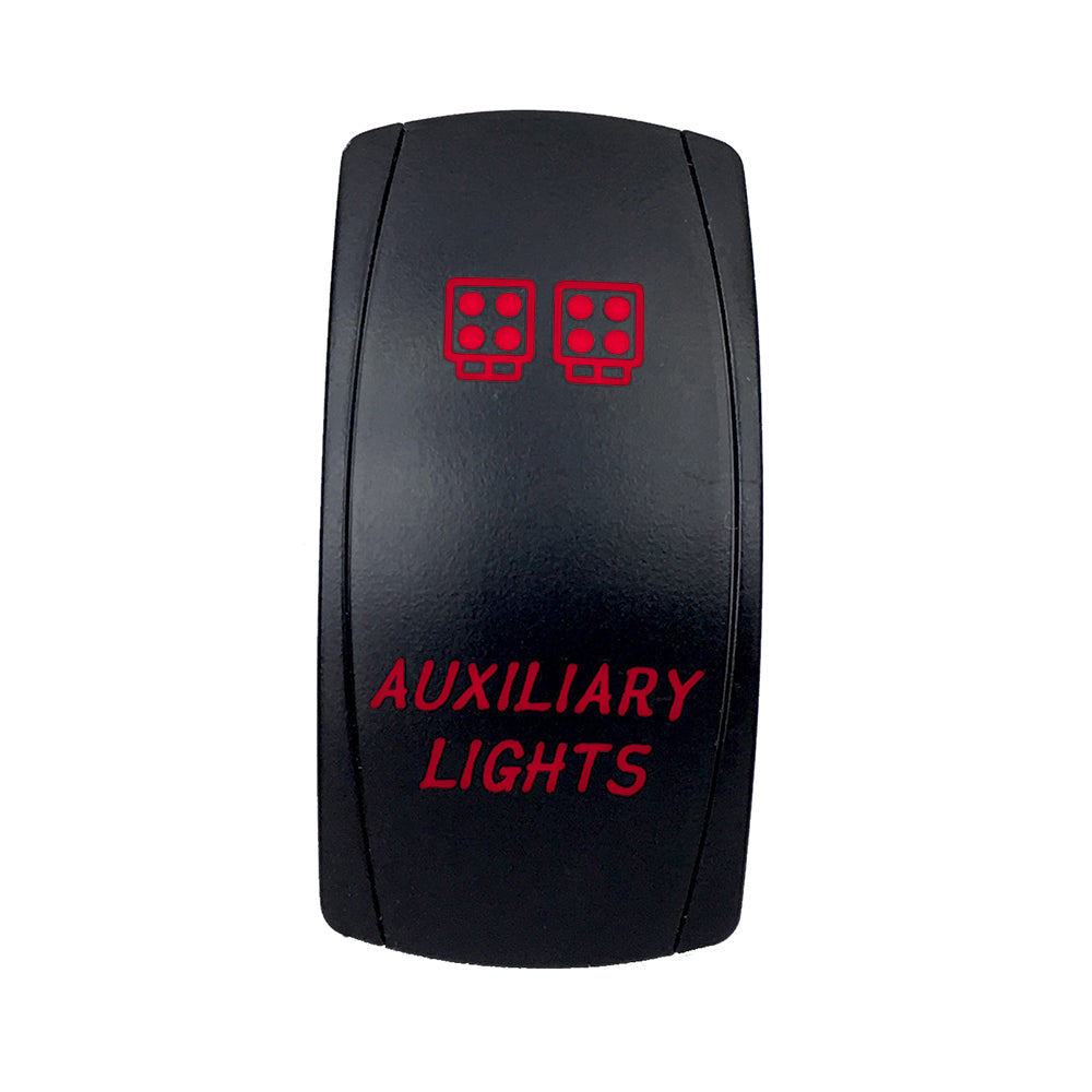 Quake LED - QRS698 - Rocker Switch Auxiliary Light 2 Way 5 Pin Red