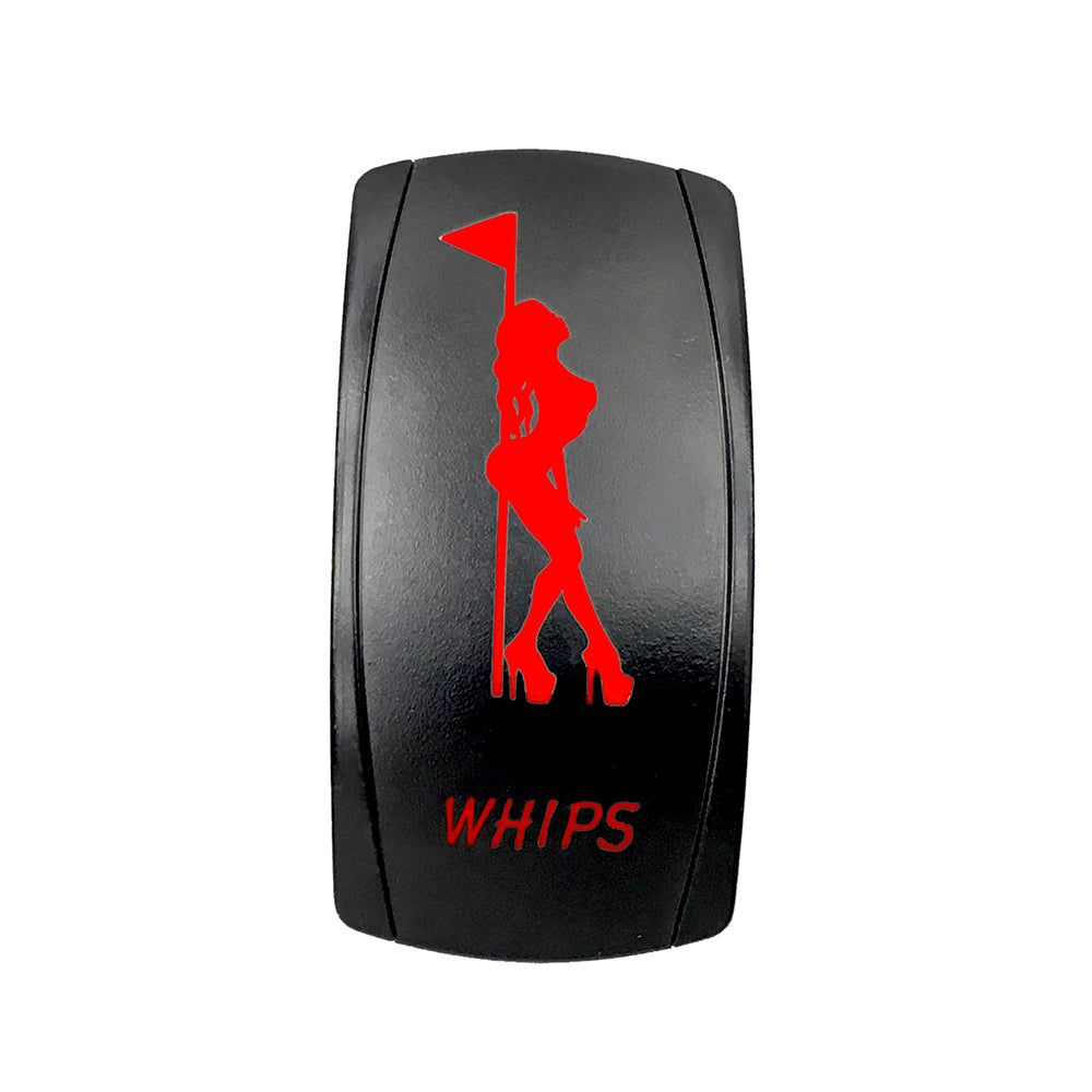 Quake LED - QRS710 - Rocker Switch Whips 2 Way 5 Pin Red