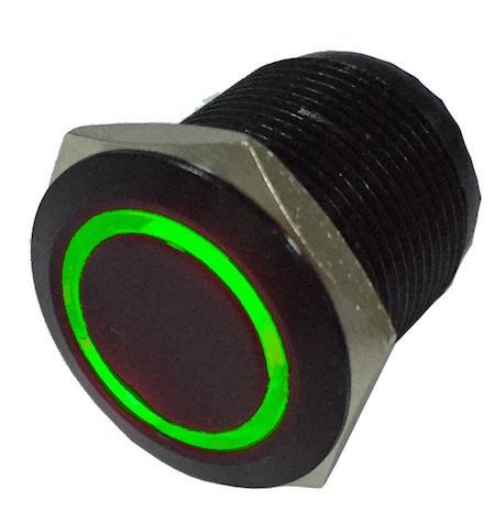 Quake LED - QRS718 - On/Off Flush Mount Switches 5 Pin 5 Amp Black/Green