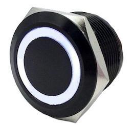 Quake LED - QRS730 - Momentary Flush Mount Switches 5 Pin 5 Amp Black/White