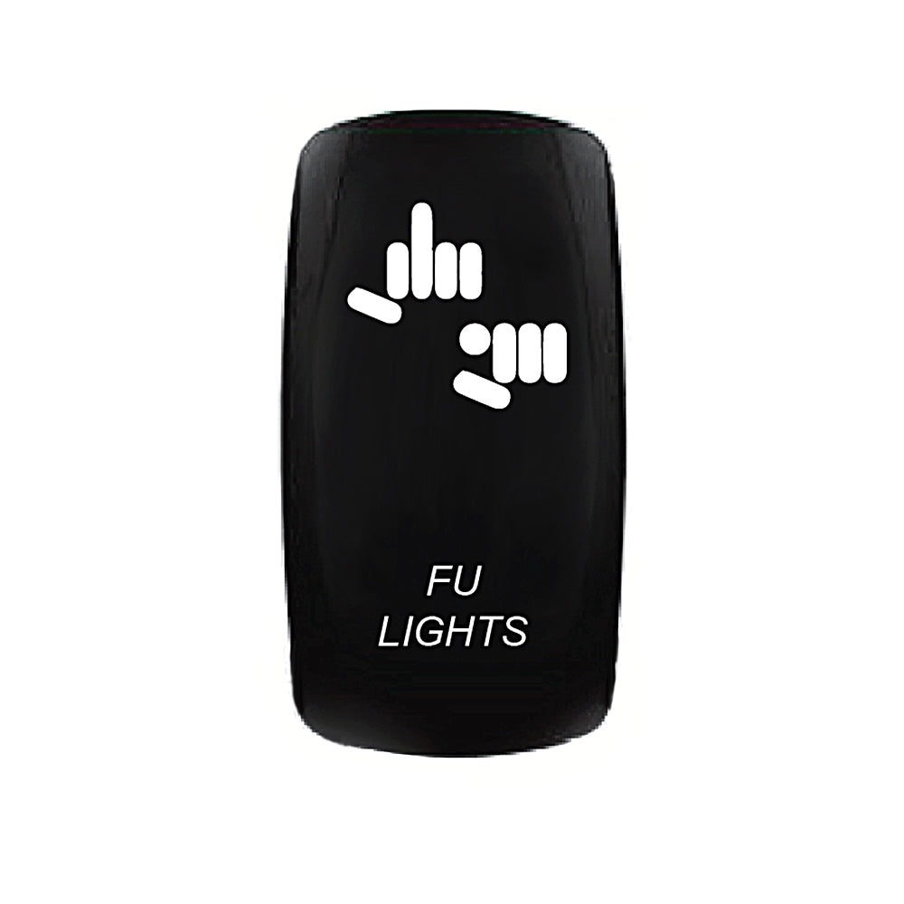 Quake LED - QW876 - Rocker Switch FU Lights 2 Way 5 Pin White