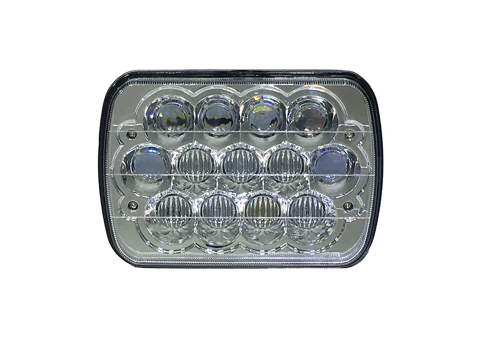 Quake LED - QTE463 - 5x7 Inch Headlight 39 Watt High/Low Jeep YJ/XJ Tempest Series For 1984-1993 Jeep Cherokee