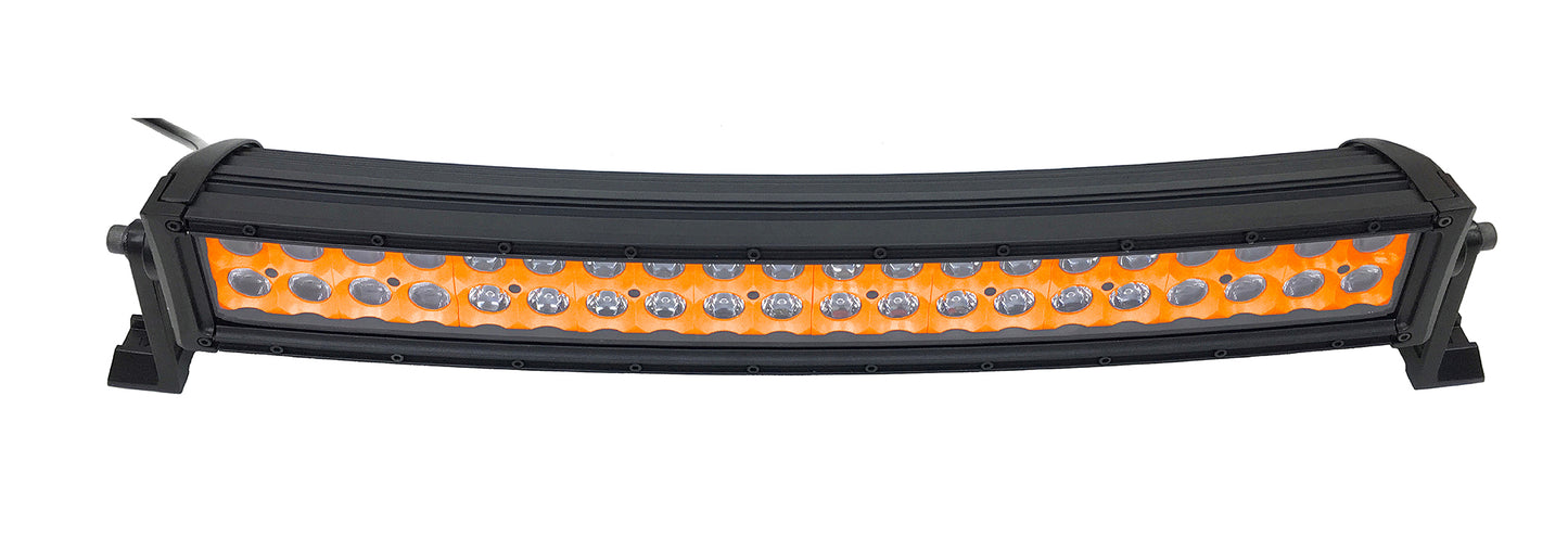 Quake LED - QUCA738 - 22 Inch Curved LED Light Bar Dual Row 120 Watt Orange Reflector Spot Ultra ARC Color Series