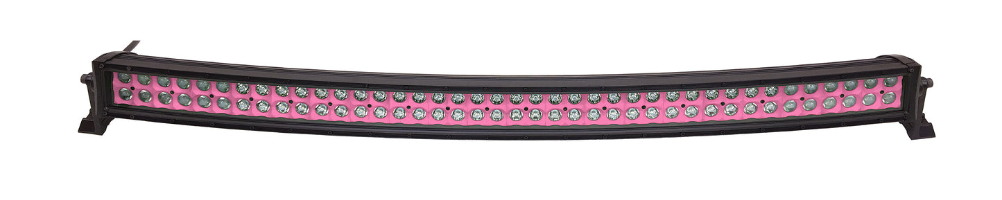 Quake LED - QUCA642 - 42 Inch Curved LED Light Bar Dual Row 240 Watt Pink Reflector Spot Ultra ARC Color Series