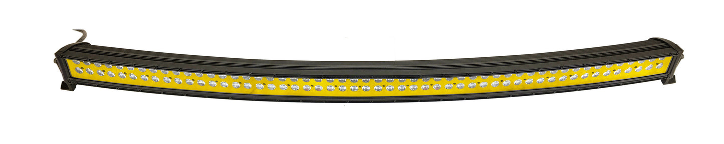Quake LED - QUCA737 - 54 Inch Curved LED Light Bar Dual Row 312 Watt Yellow Reflector Spot Ultra ARC Color Series
