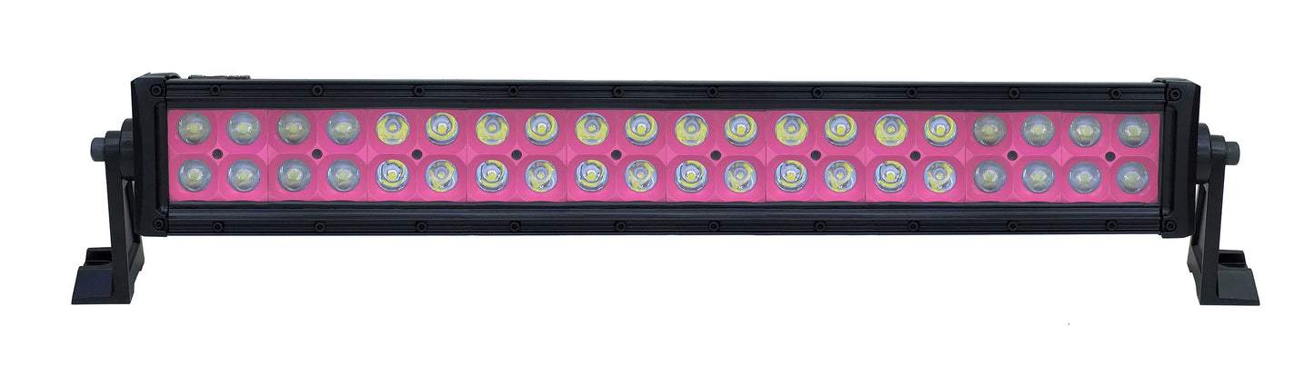Quake LED - QUU597 - 23 Inch LED Light Bar Dual Row 120 Watt Pink Reflector Combo Ultra Color Series