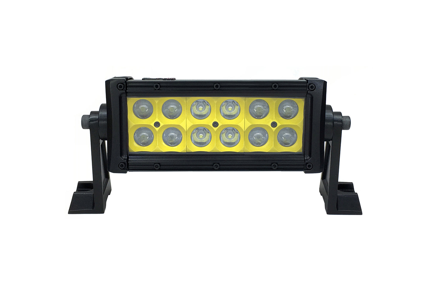 Quake LED - QUU606 - 8 Inch LED Light Bar Dual Row 36 Watt Combo Yellow Reflector Ultra Color Series