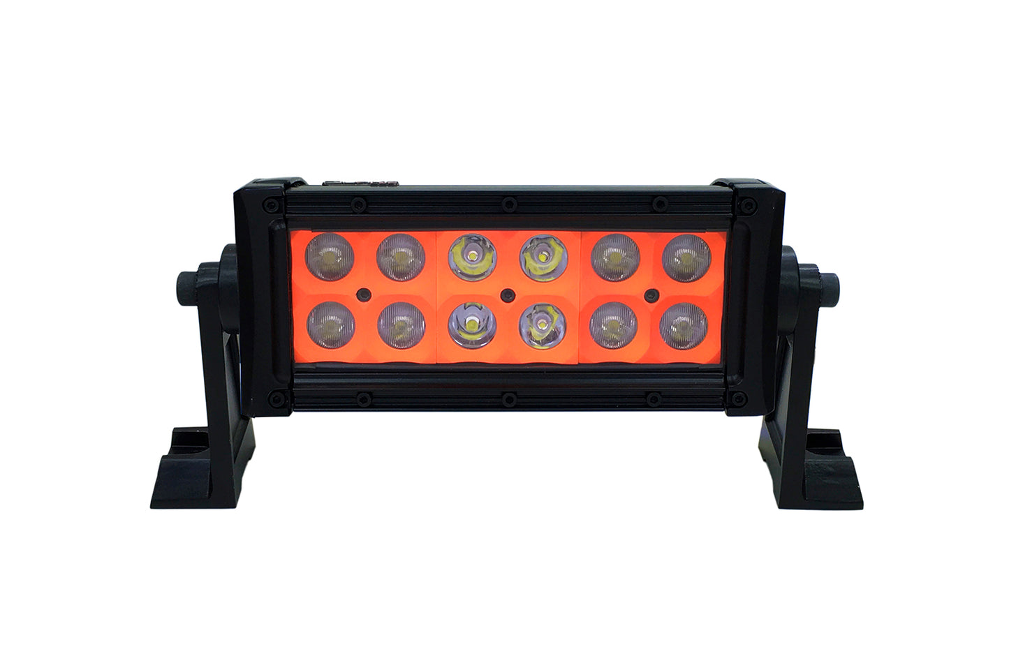 Quake LED - QUU613 - 8 Inch LED Light Bar Dual Row 36 Watt Combo Orange Reflector Ultra Color Series