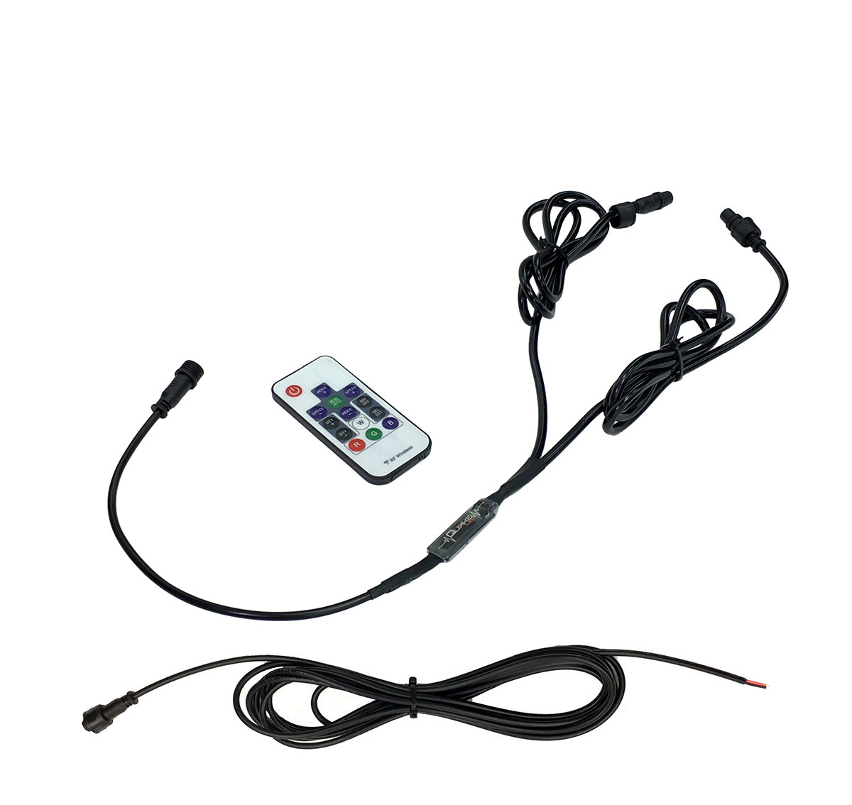Quake LED - QW855 - HD RGB Whip Dual 316 Effects RF Controller 11 Inch Power Side