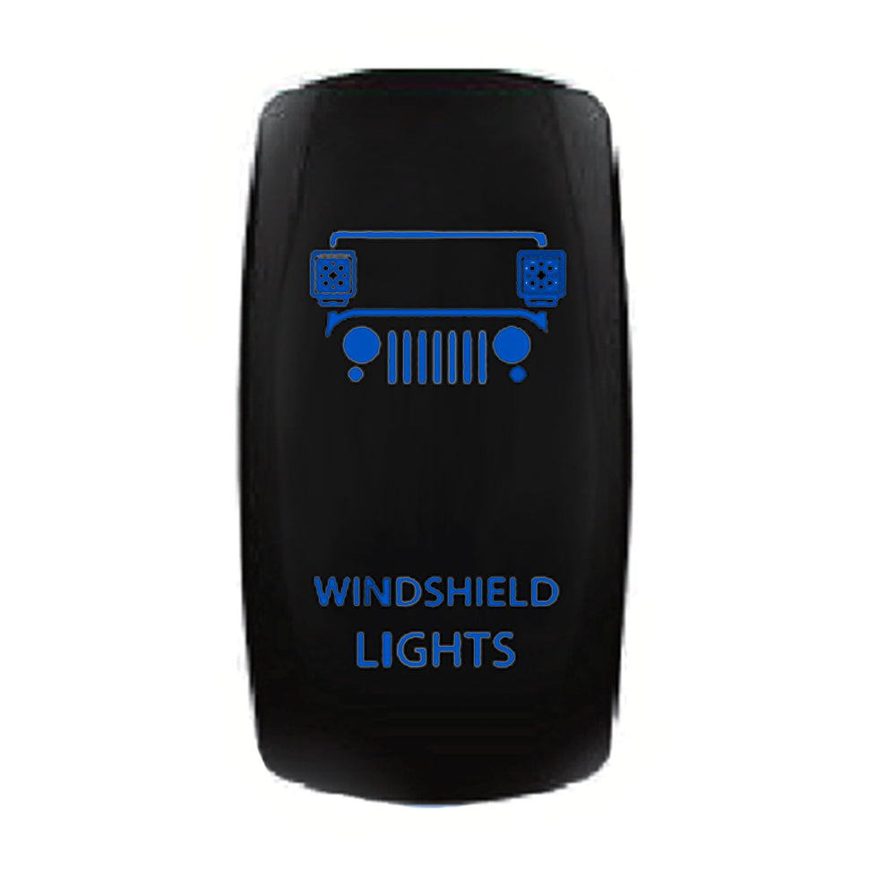 Quake LED - QW861 - Rocker Switch Windshield Lights 2 Way 5 Pin Blue
