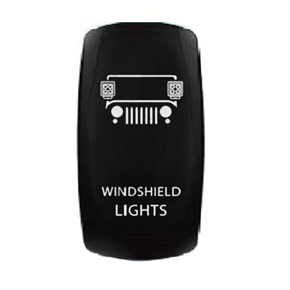 Quake LED - QW864 - Rocker Switch Windshield Lights 2 Way 5 Pin White