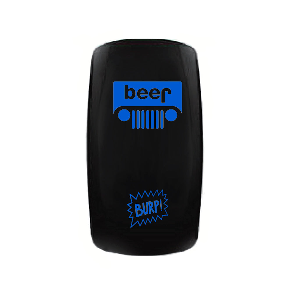Quake LED - QW869 - Rocker Switch Burp 2 Way 5 Pin Blue