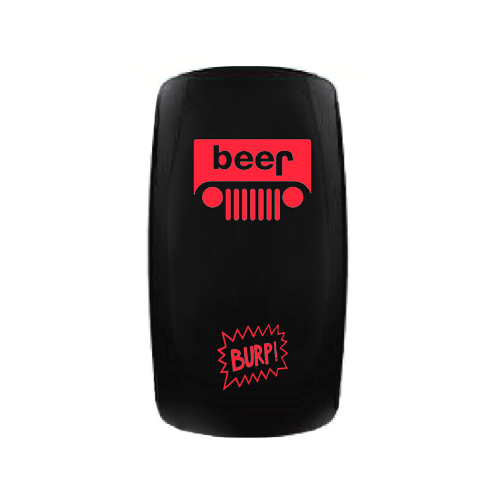 Quake LED - QW871 - Rocker Switch Burp 2 Way 5 Pin Red