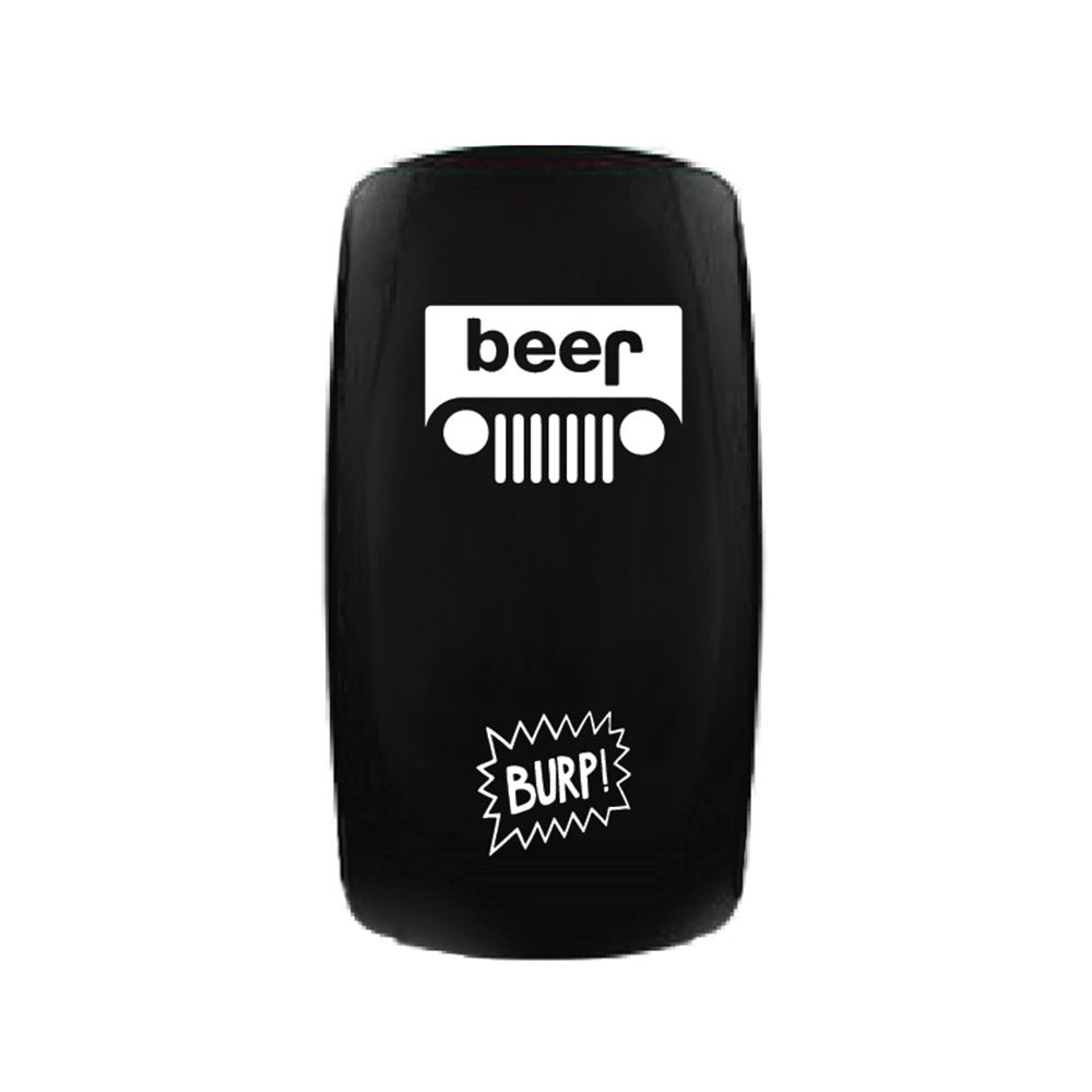 Quake LED - QW872 - Rocker Switch Burp 2 Way 5 Pin White