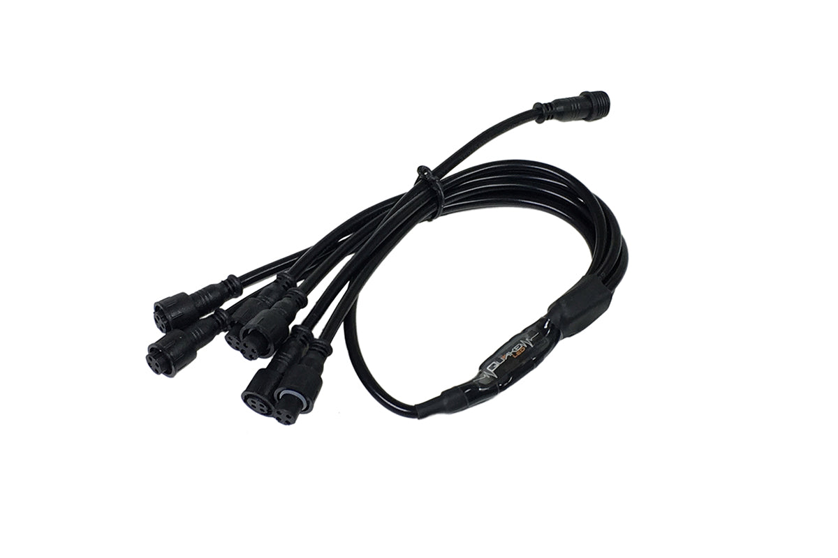 Quake LED - QW889 - 20 Inch 1 -6 4 Pin RGB Splitter