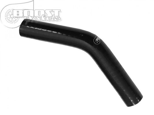 BOOST products Silicone Elbow 45 Degrees, 30mm (1-3/16") ID, Black '3253000300