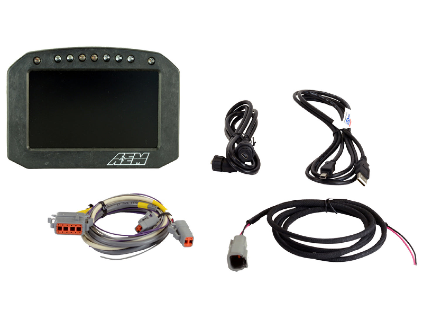 AEM CD-5 Carbon Flat Panel Digital Racing Dash Display - Logging / Non-GPS 30-5601F