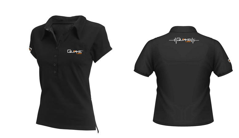 Quake LED - QAPR-521 - Womens Polo Shirt Black Large