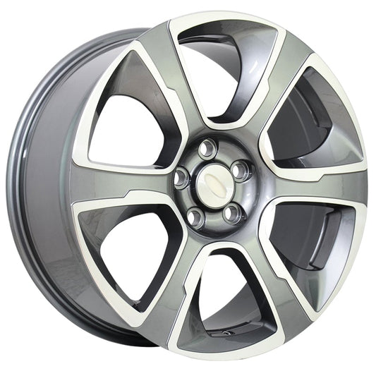 22" X 9.5" Titanium Machine Face Aluminum Wheels Set - Dynamic Performance - R534-TM-22x9.5-5x120-45-72.56
