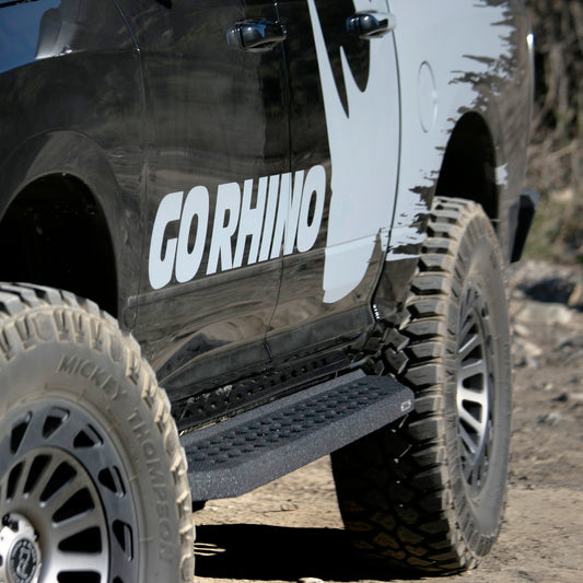 Go Rhino 69410687T RB20 Running Boards With Mounting Brackets Protective Bedliner Coating