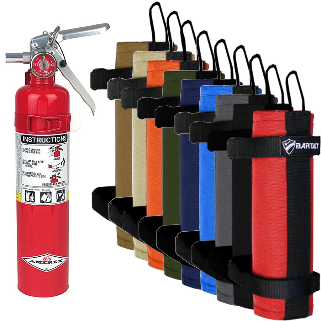 Bartact RBFEFEH25R Amerex 2.5 LB Extinguisher Plus Roll Bar Holder and Mount Pals/Molle/Red