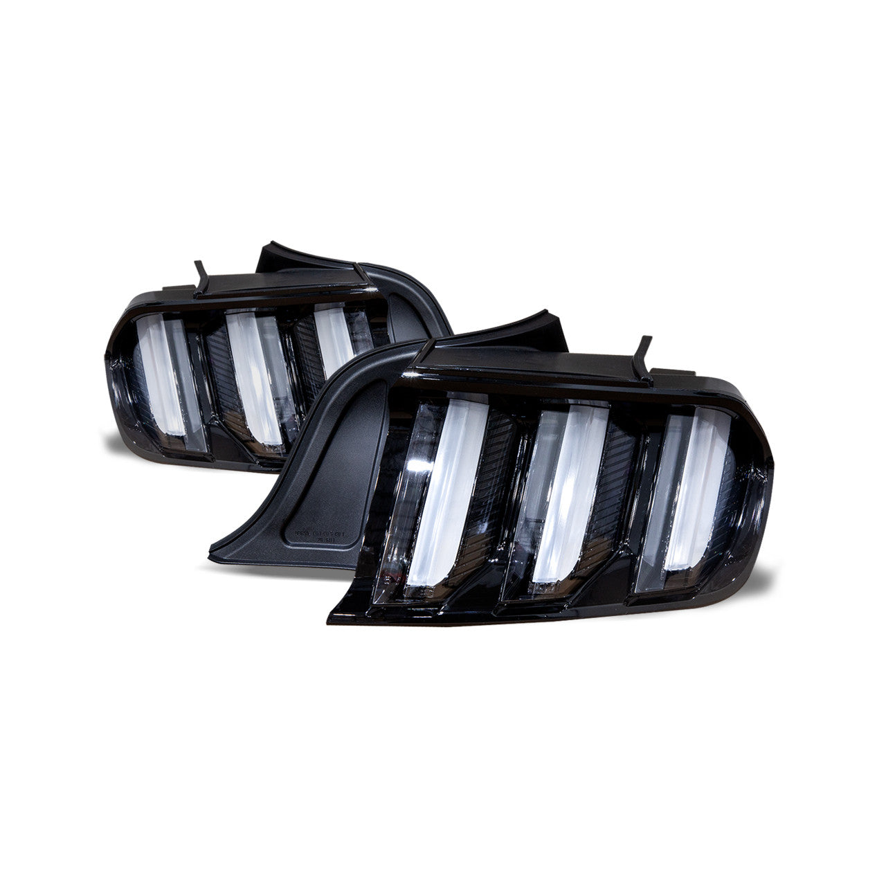 RENEGADE 2015-2023 Ford Mustang performance tail light with sequential turn signal (Glossy black / Clear) WINJET-CTRNG0636-GBC