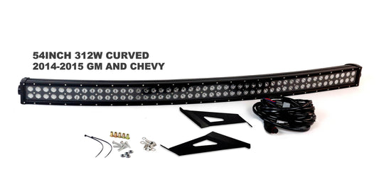 Race Sport RS-L45-312W - 14-17 Chevy And GMC Complete LED Light Bar Kit