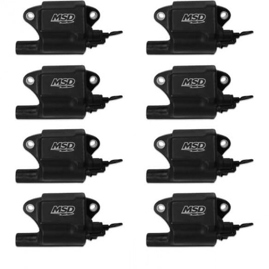 MSD Ignition Coil - Pro Power Series - GM LS2/LS7 Engines - Black - 8-Pack '828783