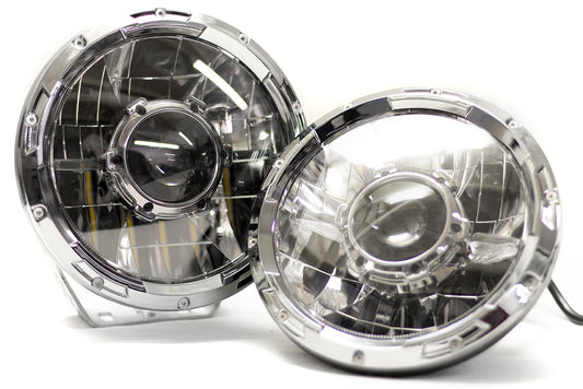 Race Sport RSLL7HL - NEXTGEN LL Series 7in LED & Laser Sealed Beam Headlights (Pair)