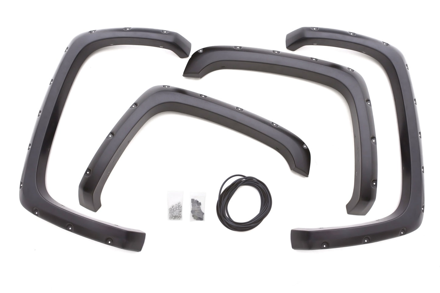 Lund RX103S Elite Series Black Rivet Style Smooth Finish 4-Piece Fender Flare Set For 99-07 Silverado And Sierra 1500; 01-04 Silverado And Sierra 2500; 01-06 Silverado And Sierra 3500 (Ex Dually And Stepside)