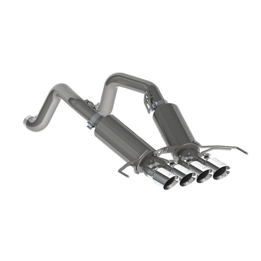 MBRP Exhaust 3in. Dual Muffler Axle Back; with Quad 4in. Dual Wall Tips; T304 S7030304