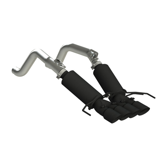 MBRP Exhaust 3in. Dual Muffler Axle Back; with Quad 4in. Dual Wall Tips; Black S7030BLK