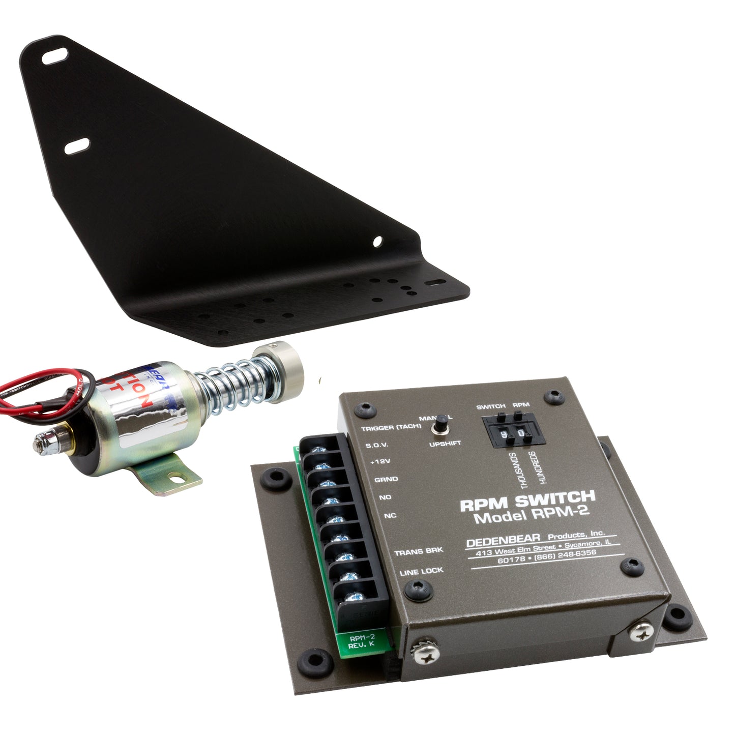 Dedenbear SOLENOID SHIFTER 2 SPD. FOR B&M PRO STICK HURST QS & HURST PISTOL GRIP WITH RPM2 SS5RPM