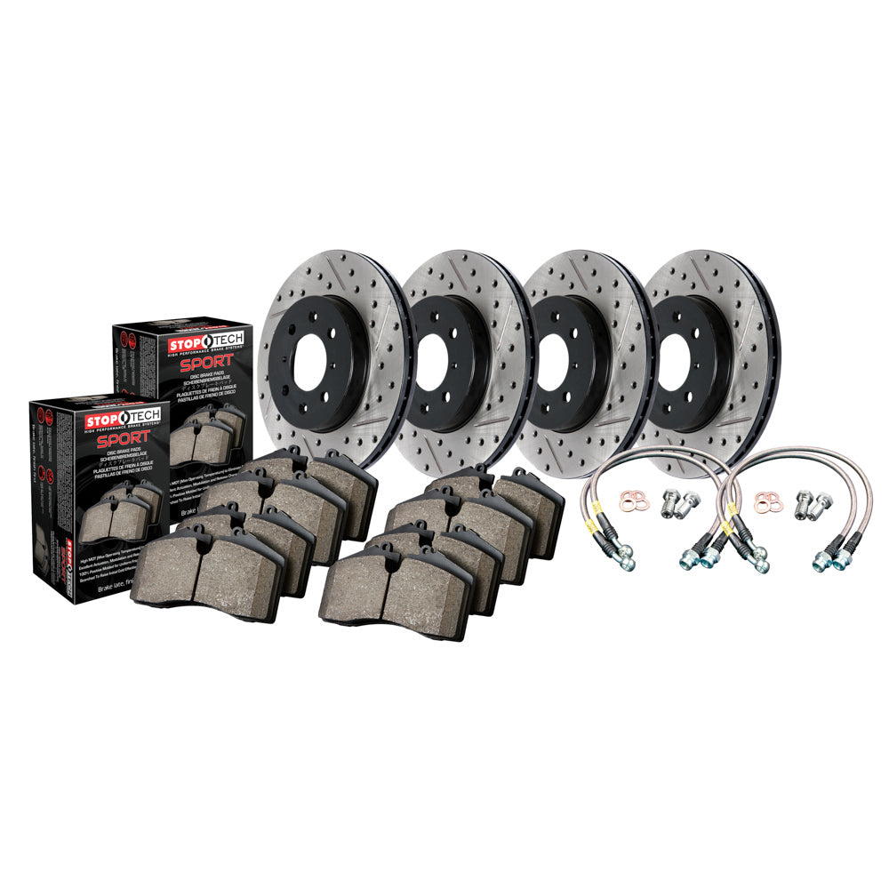 STOPTECH Sport Brake Kit 4 Wheel Drilled/Slotted STP978.62001