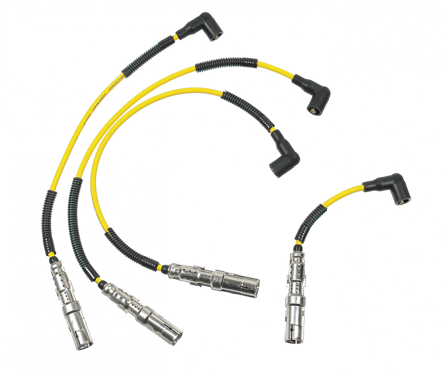 ACCEL Spark Plug Wire Set - 7mm - SuperStock 5000 Series - Spiral Core - Factory Style Steel Boot - Yellow 5152