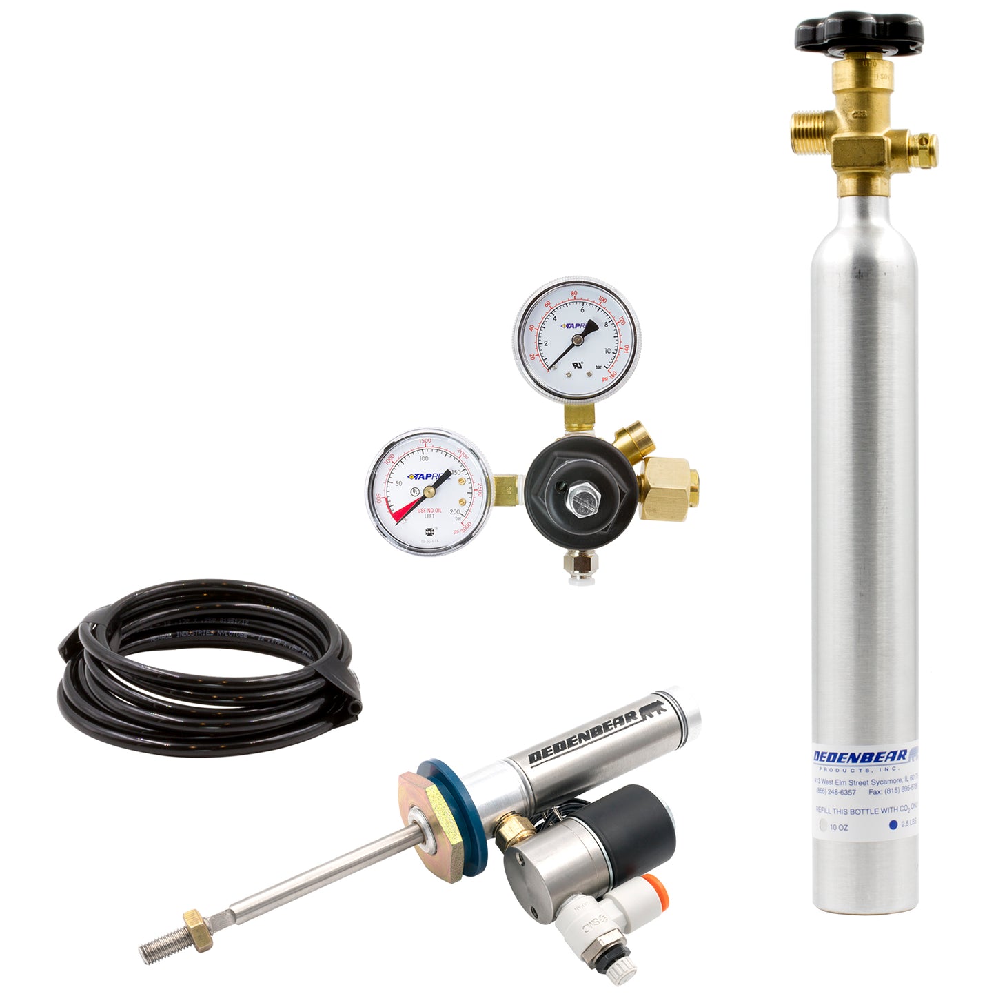 Dedenbear CO2 RETROFIT KIT FOR TS2 & TS5 INCLUDES AB10K BOTTLE KIT (SINGLE ACTING) TS5RK