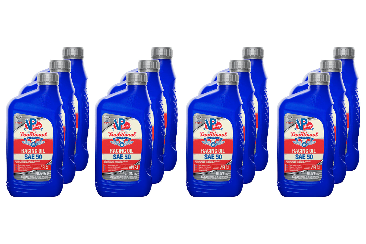 VP Racing SAE50 Trdntl NonSYN Racing 12/Qts Case 2686